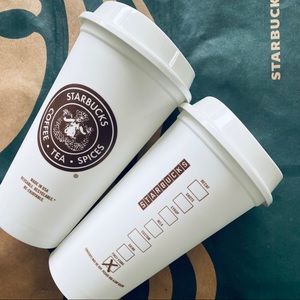 STARBUCKS 🧜‍♀️Pike Place 2 Reusable 16oz Hot Cups